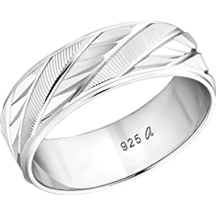 Amor Unisex Ring 925 Sterling Silber, zeitloses Design für Damen und Herren, kommt in Schmuck Geschenk Box, 9027187