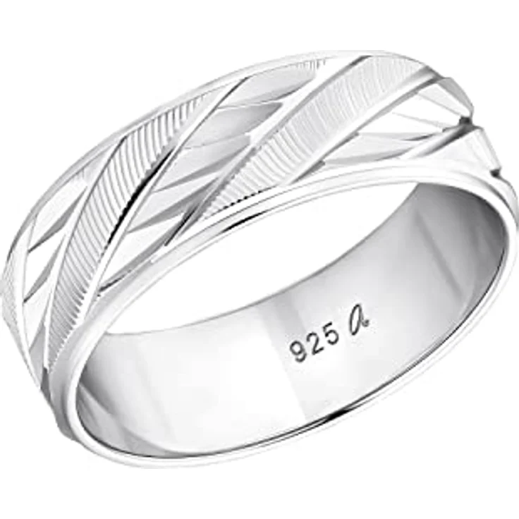 Amor Unisex Ring 925 Sterling Silber, zeitloses Design für Damen und Herren, kommt in Schmuck Geschenk Box, 9027187 – Bild 1