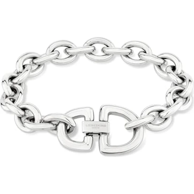 Liebeskind Berlin Armband LJ-1516-B-20, Edelstahl Gliederkette, 22 cm, Silber, Juwelierschließe – Bild 1