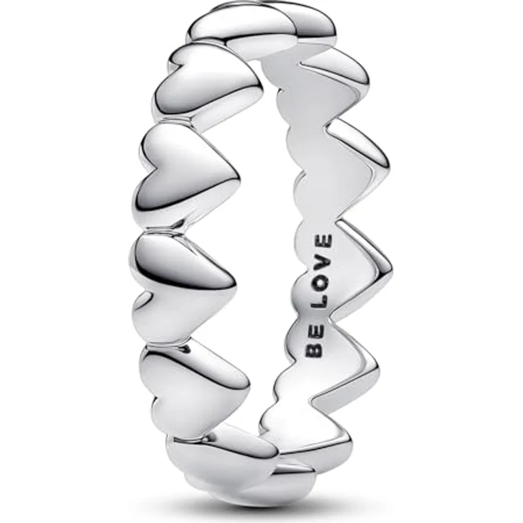 Pandora Fingerring Set, Zweifarbig mit poliertem 925 Sterlingsilber und goldplattierter Legierung, 4,5 mm breit – Bild 3