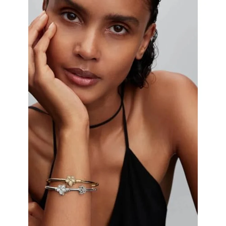 PANDORA Charm Pavé Blume, offenes Design aus 925 Sterling Silber mit Cubic Zirkonia, filigraner Blumen Anhänger, kompatibel mit Moments, 764480C01 – Bild 5