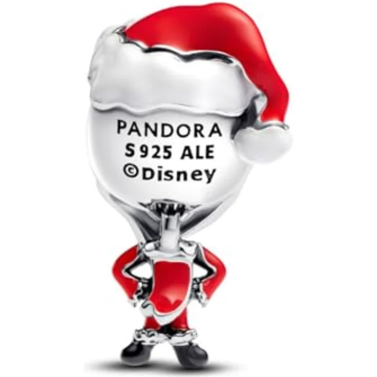 Pandora Charm-Einhänger 793979C01, "Jack Skellington" aus Sterlingsilber mit roter Emaille und synthetischen Kristallsteinen, kompatibel mit Pandora Moments Armbändern – Bild 3