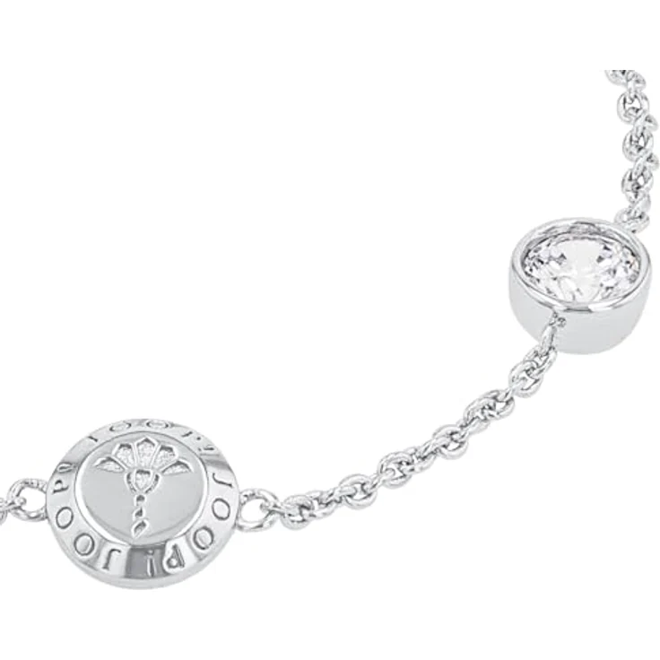 JOOP! Halskette aus 925 Sterling Silber, mit 3 Zirkoniasteinen, rhodiniert, für Damen, in Geschenkbox – Bild 4