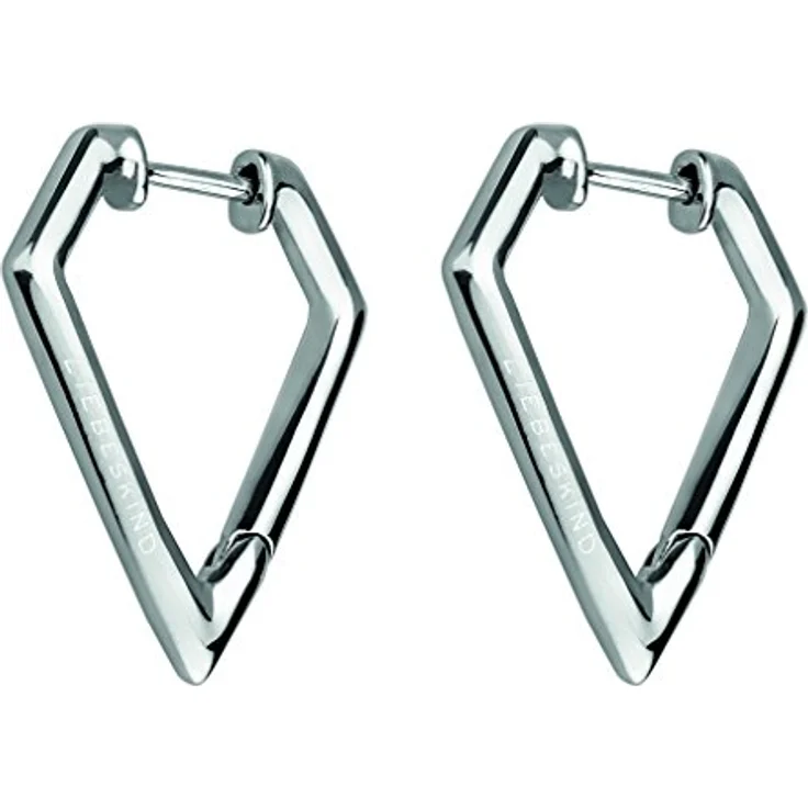 Liebeskind Ohrstecker LJ-0046-E-22, Edelstahl in Silber, 2,2 cm lang, 2 cm breit – Bild 1