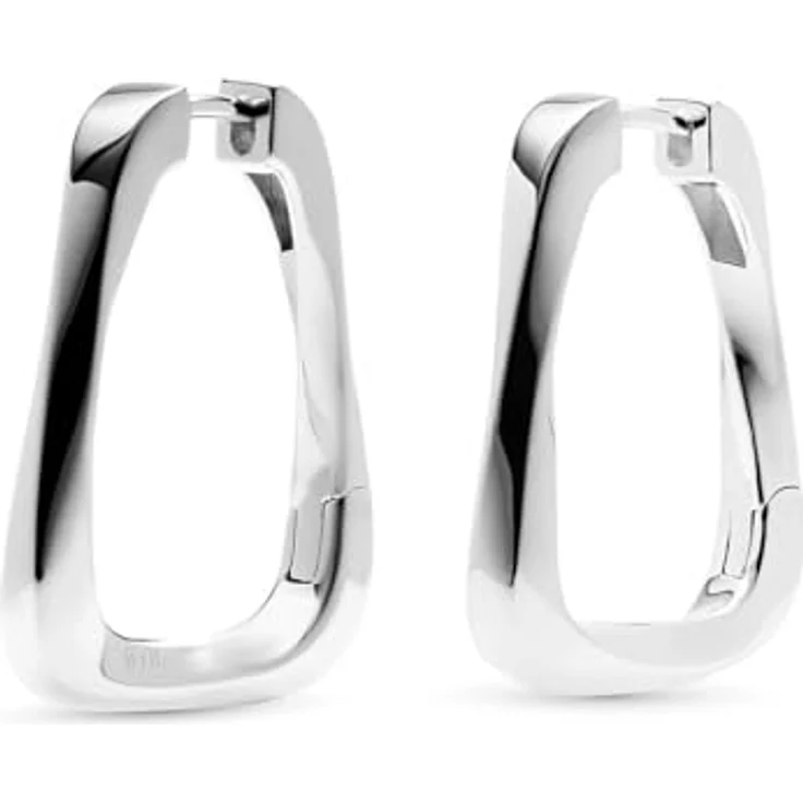 JETTE Damen-Creolen 925er Silber, zeitloser Schmuck für Damen, One Size, Silber 32025935 – Bild 1