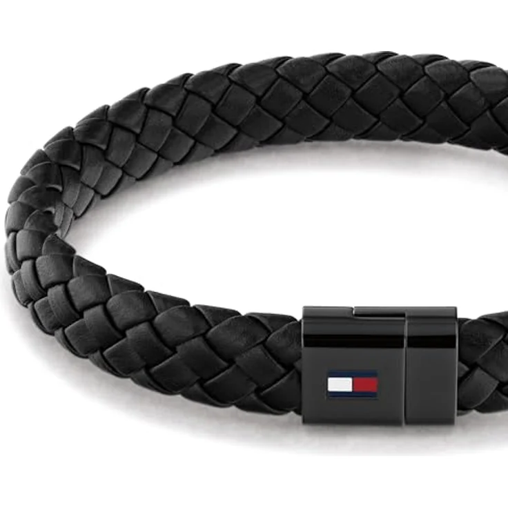 Tommy Hilfiger Jewelry Armband für Herren aus geflochtenem Leder, Magnetverschluss, Schwarz oder Braun – Bild 2
