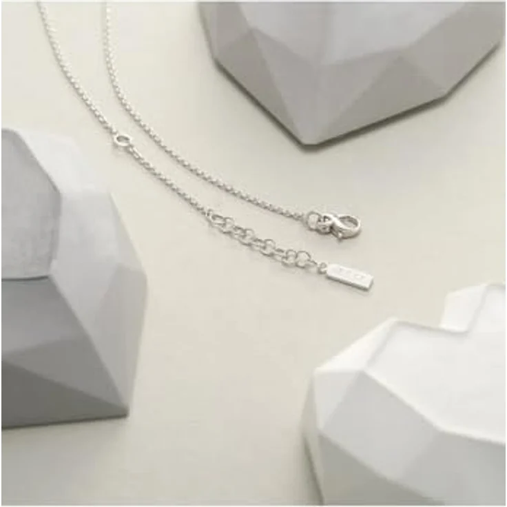 JETTE Damen-Kette 925er Silber, recycelt mit 17 Zirkonia, One Size – Bild 3