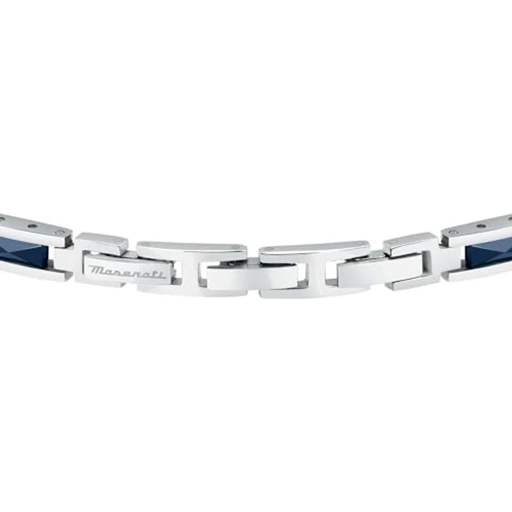 Maserati Herrenarmband JM523ATZ33, Stahl und Keramik mit IP-Roségold und IP-Blau, verstellbare Länge 18,5 bis 21,5 cm – Bild 3