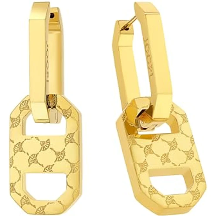 JOOP! Creolen Edelstahl Damen Ohrschmuck, 1,7 cm, Gold, mit Scharnierverschluss in Geschenkbox, 2035137 – Bild 1