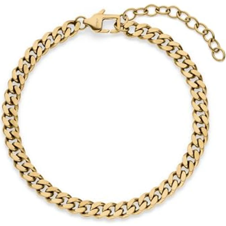 s.Oliver Herren Bracelet - Armband aus mattiertem Edelstahl in IP Gold - Panzerkette verstellbar bis 22 cm - wasserfest & hautfreundlich – Bild 1