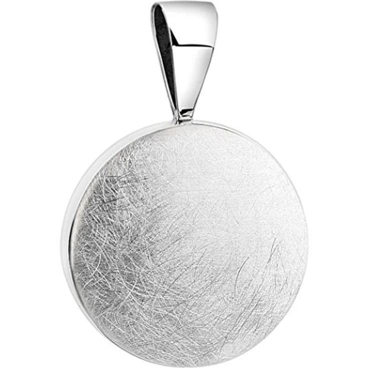 Nenalina Rund Anhänger für Damen, gebürstet in 925 Sterling Silber, 18 mm x 13 mm – Bild 1