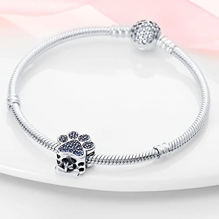 TINSLO Charm Anhänger Damen 925 Sterling Silber, Zirkonia-Steine, kompatibel mit Pandora Armband und Halskette für Frauen und Mädchen – Bild 3