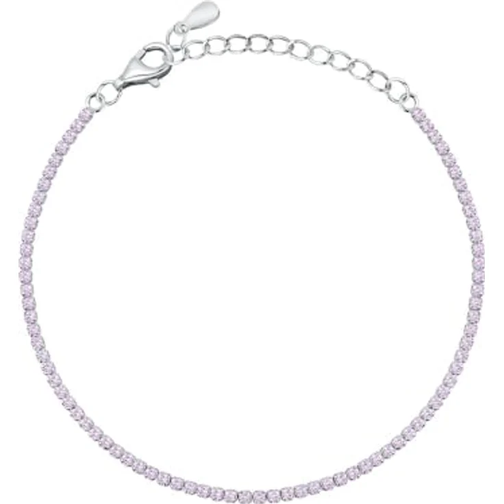 CHRIST Damen-Armband 925er Silber, recycelte Zirkonia, lila, One Size – Bild 1