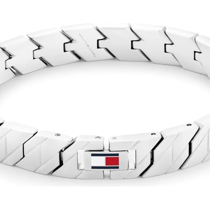 Tommy Hilfiger Jewelry Gliederarmband für Herren aus Edelstahl mit ikonischer Flagge, 19 cm, mit feiner Gravur und klappverschluss, auch in goldener Ausführung erhältlich – Bild 2