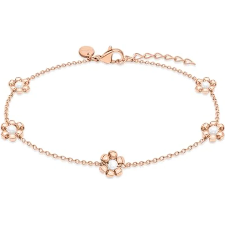 s.Oliver Bracelet - Armband aus poliertem Edelstahl - roségold - verstellbar bis 21 cm - wasserfest & hautfreundlich – Bild 1