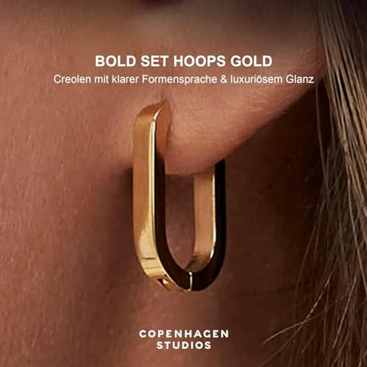 Copenhagen Studios Creolen Bold Set CPJ-0047-E-18, stylish Creolen in modernem Design – Bild 2