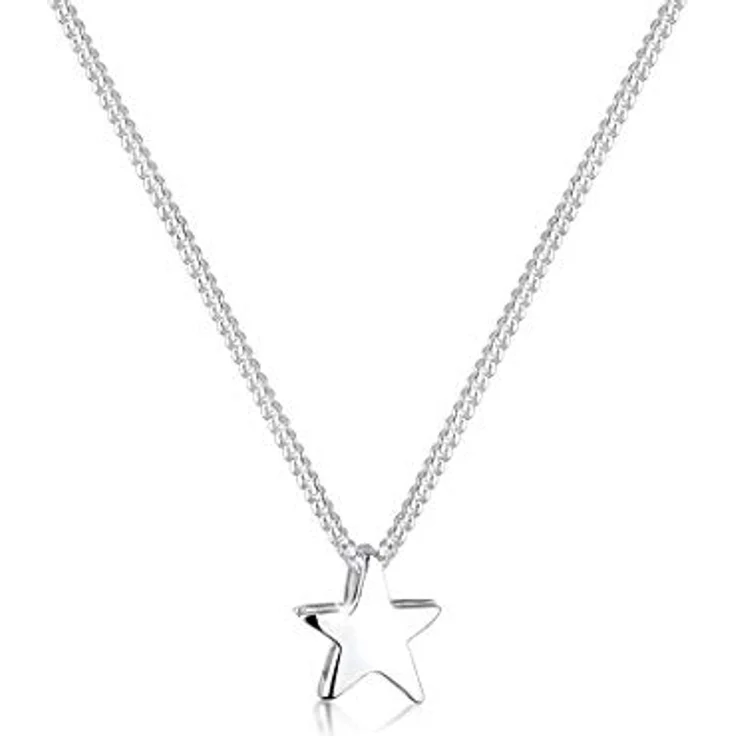 Elli Halskette Damen Stern Anhänger Filigran Astro, 925 Sterling Silber, handgefertigt, anlaufgeschützt, stilvolles Design – Bild 1