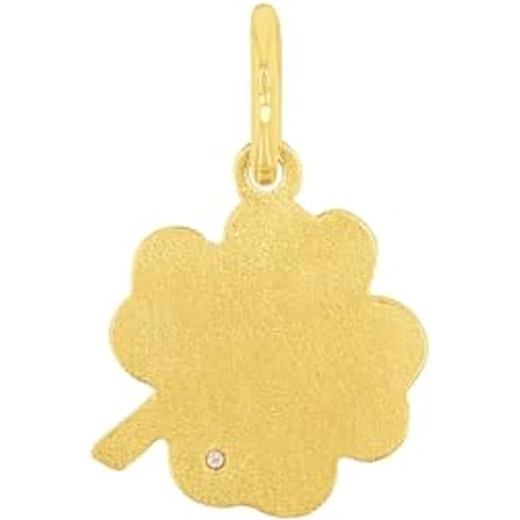 Amor Kettenanhänger Kleeblatt, 375 Gold mit Zirkonia, Made in Germany – Bild 2