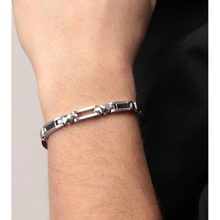 Morellato Herrenarmband, Cross Kollektion, Edelstahl, 21 cm, Clipverschluss, Metropolitan Stil, inkl. 2 Jahre Garantie – Bild 5