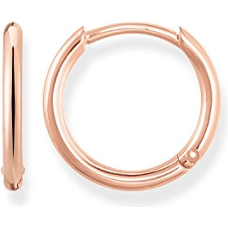 Thomas Sabo Creolen Klein, vergoldetes 925er Sterlingsilber, Damen-Ohrringe – Bild 1