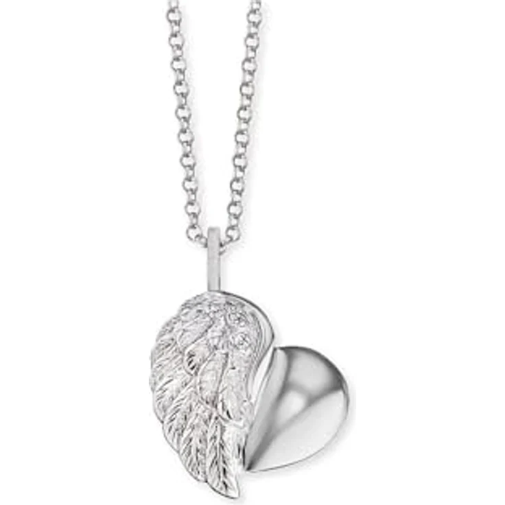 Engelsrufer ERN-LILHEARTWING, Kette Herzflügel aus 925er Silber mit Zirkonia, 40 cm, elegantes Design für Damen – Bild 1