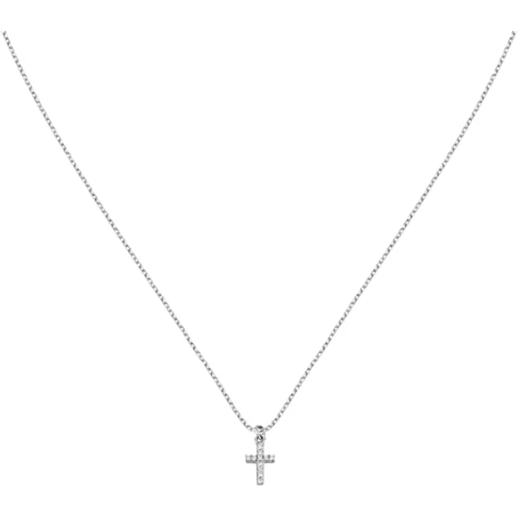 La Petite Story Damenhalskette LPS10AWV26 aus 925 Silber mit Zirkonen, 45 cm, Silver Kollektion