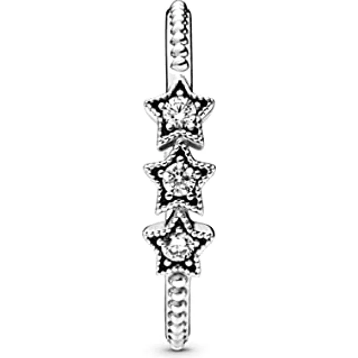 Pandora 198282CZ Tiara Wishbone Ring, Damenring aus 925 Sterlingsilber mit 5 weißen Zirkonias, Größe 56/17,8 – Bild 2
