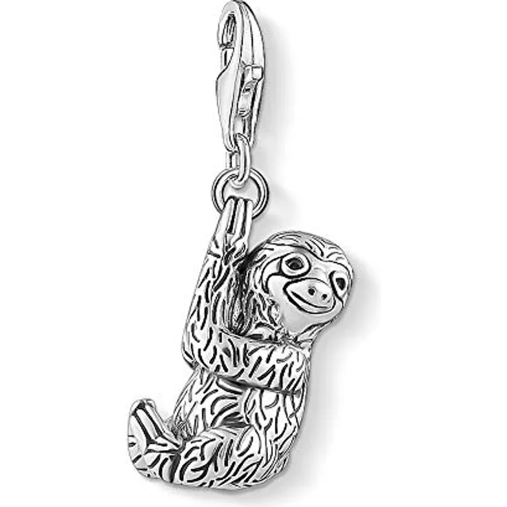 Thomas Sabo Damen Charm-Anhänger Faultier Charm Club, 925 Sterling Silber mit Karabinerhaken