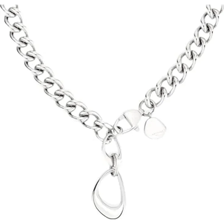 LIEBESKIND Halskette LJ-1428-N-45, Edelstahl silber, 45 cm mit Karabinerverschluss