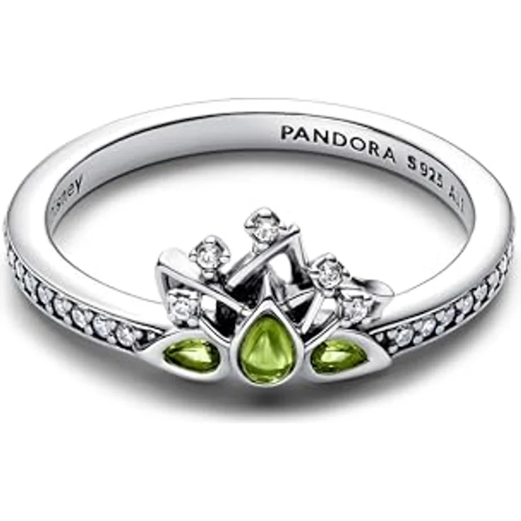 PANDORA Damenring Disney Prinzessin Tiana Tiara, Silber mit Kristall und Zirkonia, Ringgröße 50/15,9 – Bild 2