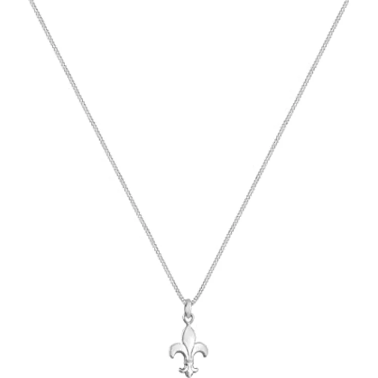 Elli Halskette Damen Schwertlilie Anhänger 45 cm, klassisch in 925 Sterling Silber, anlaufgeschützt und hochglanzpoliert – Bild 2