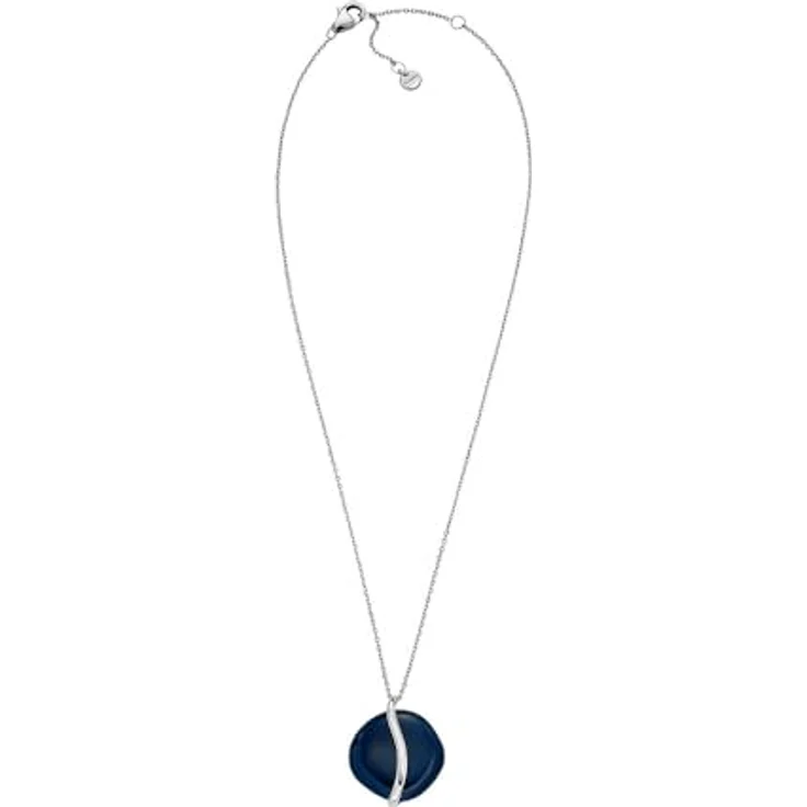 SKAGEN Damenkette Sofie Sea Glass Anhänger Organic Shape, blau, rostfreier Stahl mit Karabinerverschluss – Bild 3