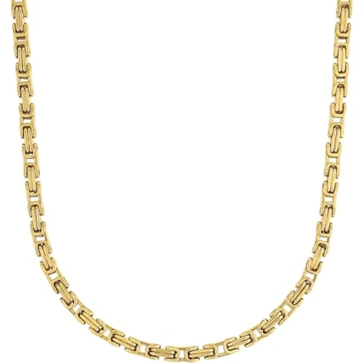 Amor Edelstahl Halskette Unisex, 50 cm, in Gold mit Karabiner, in Schmuck Geschenk Box – Bild 1