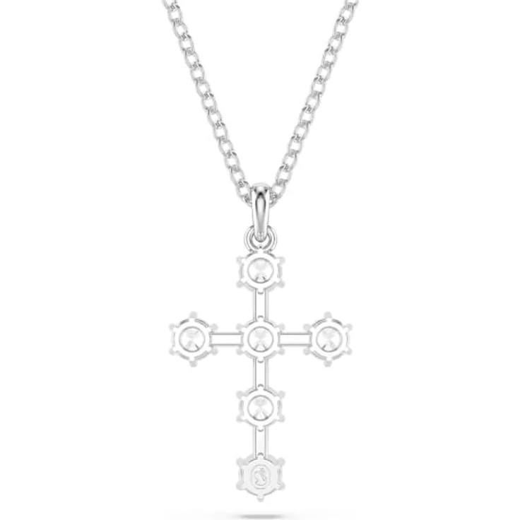 Swarovski Damen-Kette, Kettenanhänger aus Metall mit Kristall, One Size, zeitloses Design – Bild 2