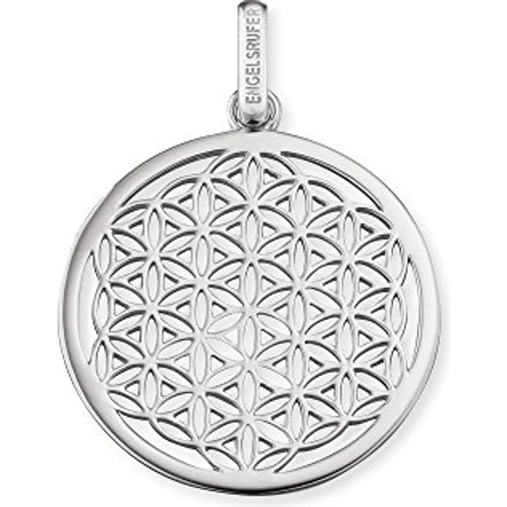 Engelsrufer Lebensblume Anhänger, 33 mm, rhodiniertes 925er-Sterlingsilber – Bild 1