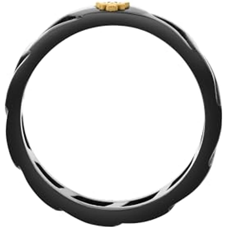 Maserati Stahlring, Iconic Collection JM334AVD51, IP-Schwarz mit IP-Gelbgold Dreizack, Größe 27 – Bild 2