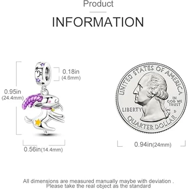 Pandach Charm Anhänger Sternzeichen 925 Sterling Silber, 12 Sternbilder Beads für Pandora Armband und Halskette – Bild 5