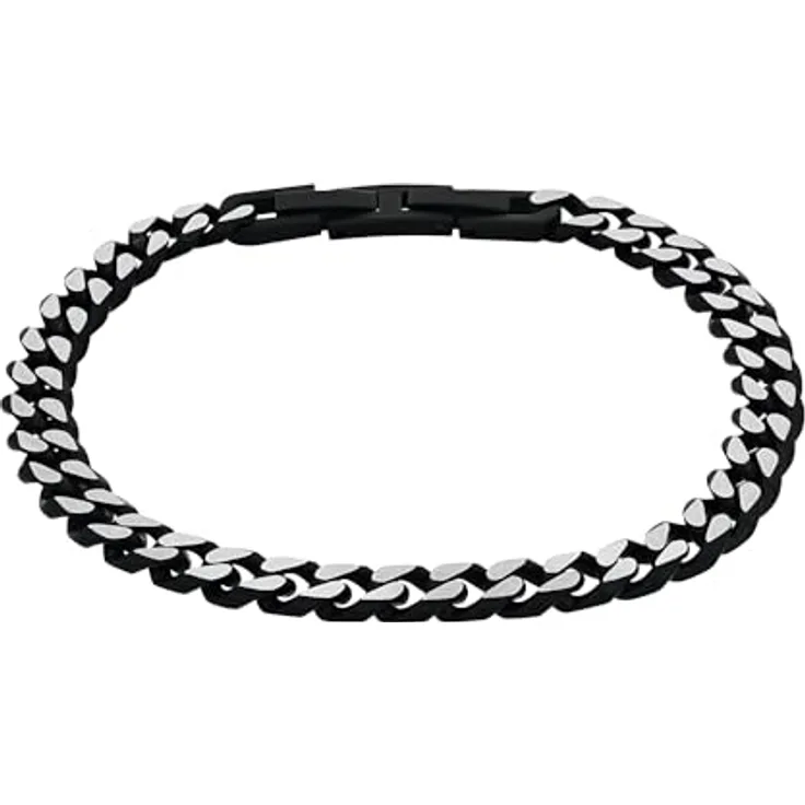 Amor Unisex Armband Edelstahl, 19+2 cm, Silber mit Klappverschluss, in Schmuck Geschenk Box, 2037352
