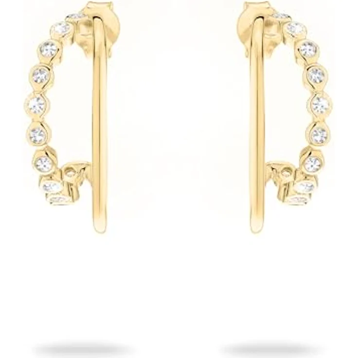 Tamaris Creole TJ-0610-E-21, Damen-Ohrringe aus 925er Silber IP Gold, 2,1 cm mit Steckverschluss, in Original Stoffbeutel – Bild 2