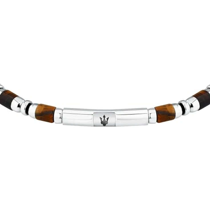 Maserati Herrenarmband ICONIC-Kollektion, Stahl mit Steinen, 22 cm, praktischer Schmuckverschluss – Bild 2