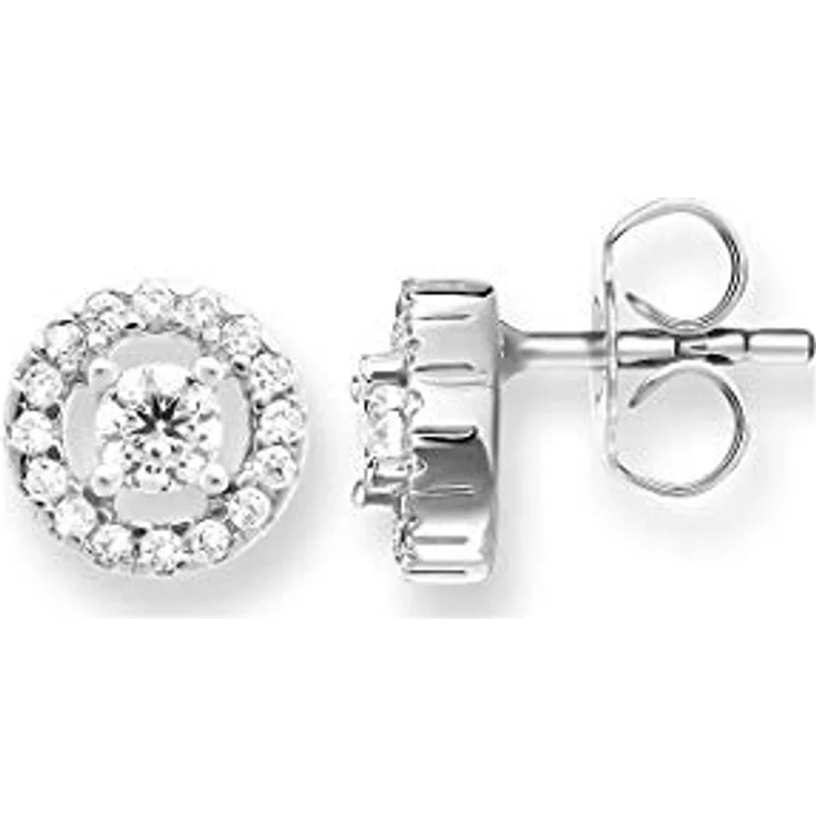 Thomas Sabo Damen-Ohrstecker SCH150029, 925 Silber mit weißen Zirkoniasteinen im Brillantschliff – Bild 2