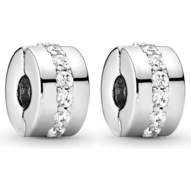 WEIMU Charms Stopper 925 Sterling Silber, Hypoallergen für Armband und Bead Charms, White 3 – Bild 1