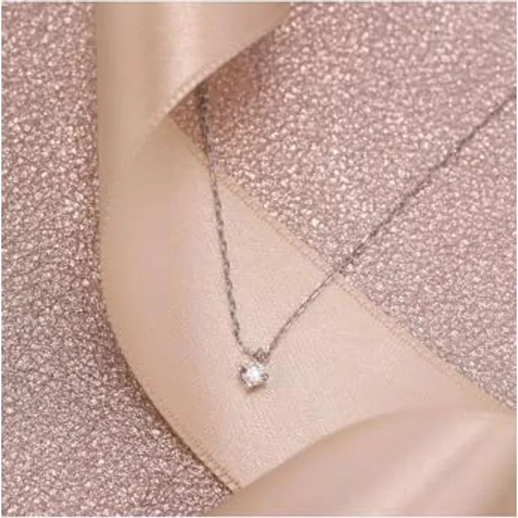 CHRIST Damen-Halskette 375er Weißgold mit 1 Diamant, One Size – Bild 3