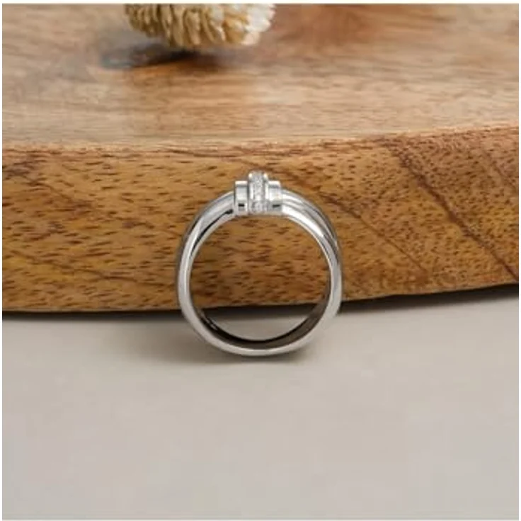 JETTE Damenring 925er Silber mit 13 Zirkonia, Silber 32025585 – Bild 3