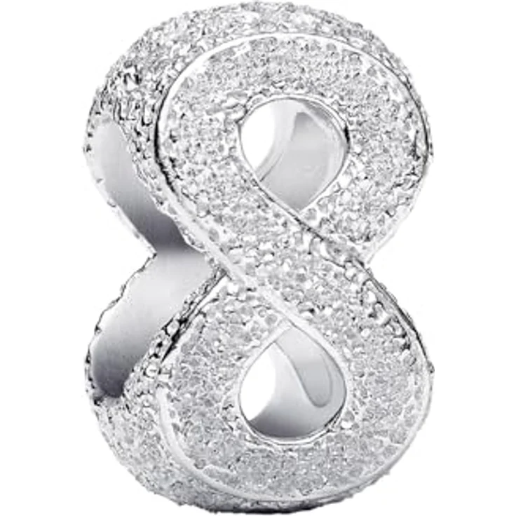 PANDORA Silber Mini Charm Unendlichkeitszeichen matt, Bead für Armbänder – Bild 1