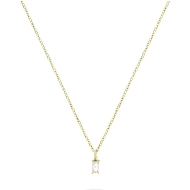 FAVS Damen-Kette Edelstahl mit Zirkonia, One Size, zeitloser Schmuck – Bild 1