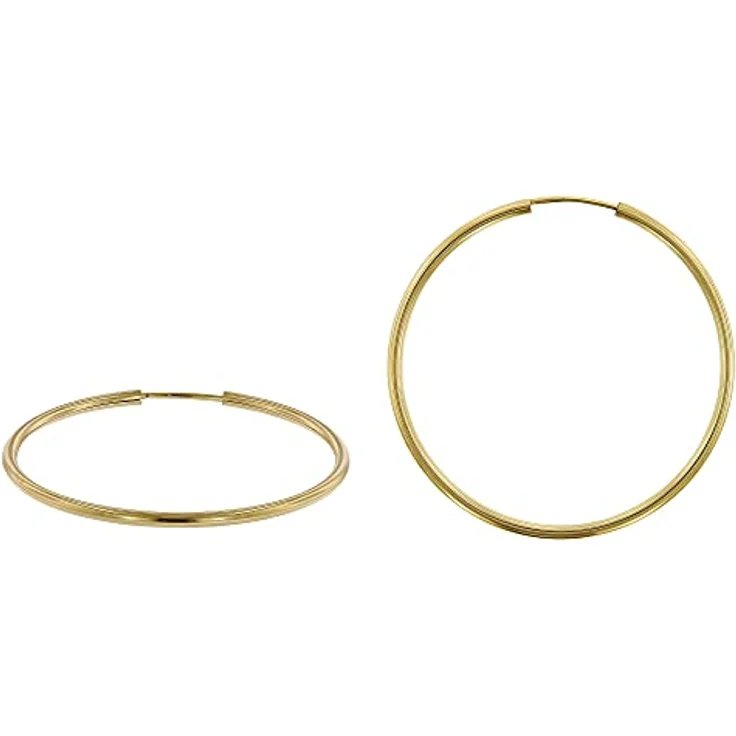 trendor Damen Ohrringe Creolen aus Gold 333 / 8K, 40 mm Durchmesser, 2 mm Breite, hochwertig verarbeitet – Bild 1