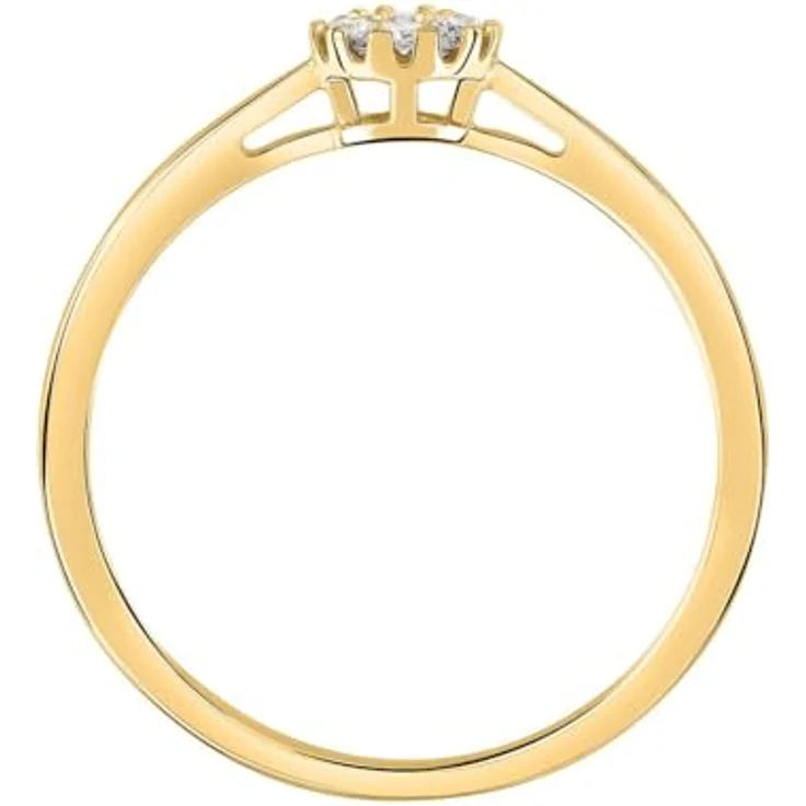 CHRIST Damenring 585er Gelbgold mit 1 Diamant, Größe 58, Gelbgold – Bild 3