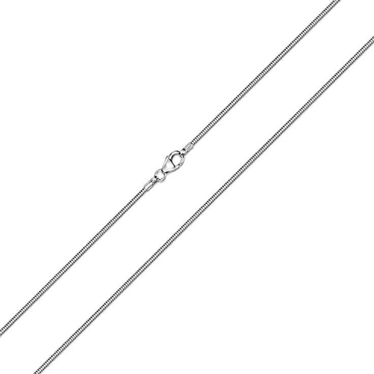 Materia Damen Schlangenkette aus 925 Silber, rhodiniert, 1,2mm, Kette in Längen von 22-55 cm – Bild 3