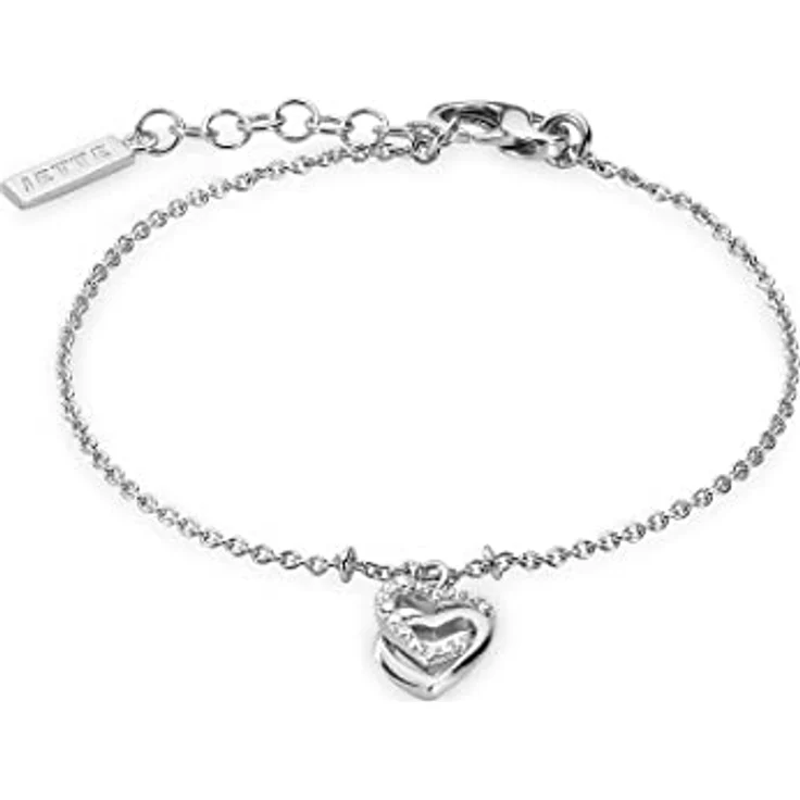 JETTE Damen-Armband 925er Silber mit 15 Zirkonia, Länge 17 cm, One Size, Geschenkbox – Bild 1